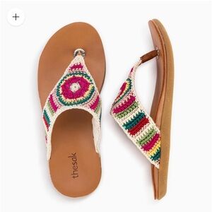 The Sak Colorful Crochet Sandals